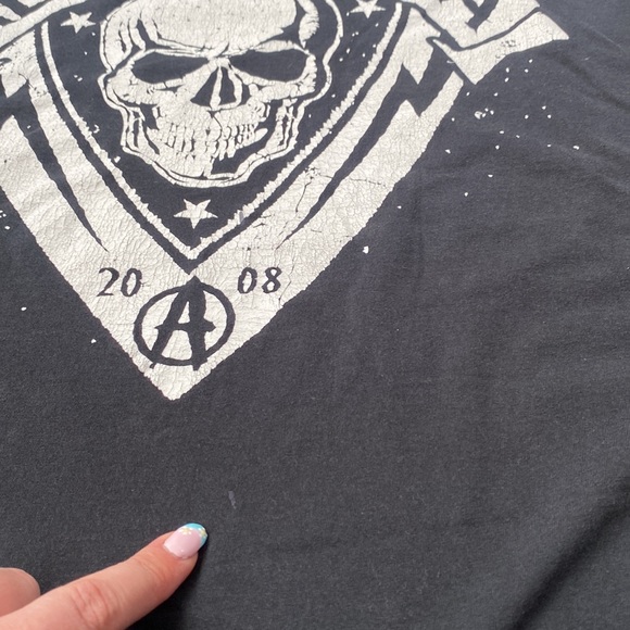 Asking Alexandria black skull 2008 band tee - Picture 5 of 7